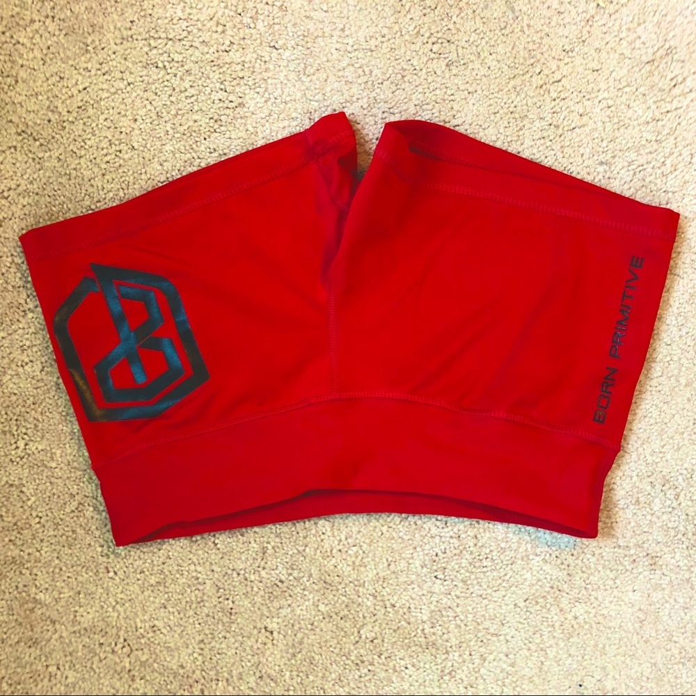 Born primitive workout shorts red M